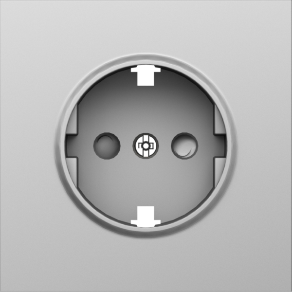 Накладка для розетки Schuko с заземлением,  со шторками 16A 250 В~,  сталь,  серия S08