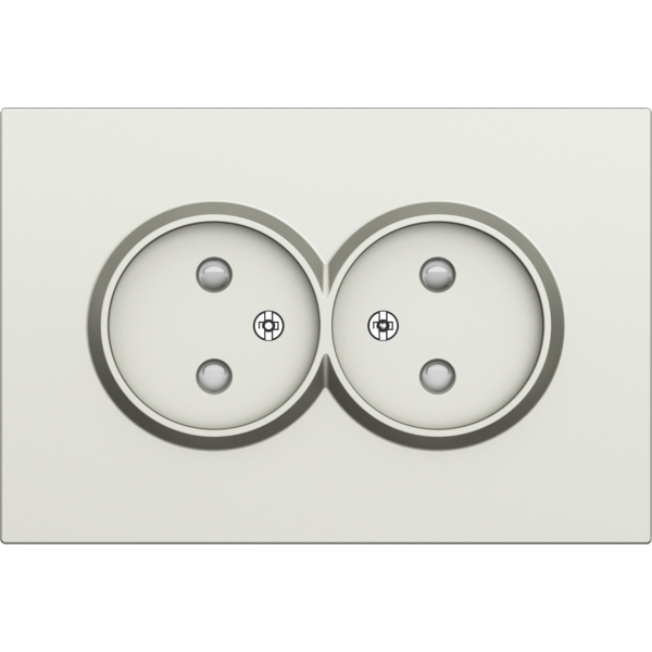 Накладка для розетки 2-й без заземления,  со шторками 16A 250 В~,  шампань,  серия S08