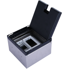 Лючок в пол 6 мод. (2 мод. 45х45 мм. + 2 мод. 22.5х45 мм.),  металл антрацит