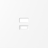 Накладка для розеток USB,  глянцевый белый,  серия S08
