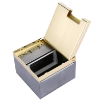 Лючок в пол 4 мод. (2 мод. 45х45 мм.) верт. установка,  латунь