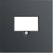 Накладка стандарта TAE для розеток USB,  HDMI,  аудио,  вороненая сталь,  серия R98 METAL