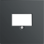 Накладка стандарта TAE для розеток USB,  HDMI,  аудио,  вороненая сталь,  серия R98 METAL