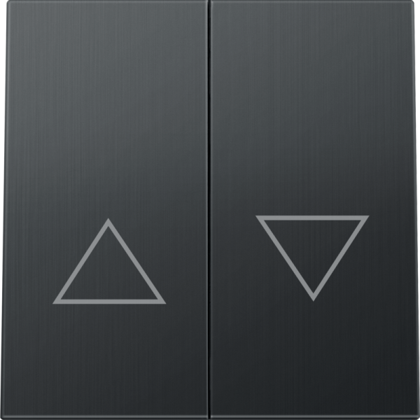 Клавиша 2-я со стрелками для жалюзи,  вороненая сталь,  серия R98 METAL