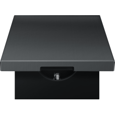 Накладка для розетки Schuko с заземлением,  с крышкой,  16A 250 В~,  вороненая сталь,  серия R98 METAL