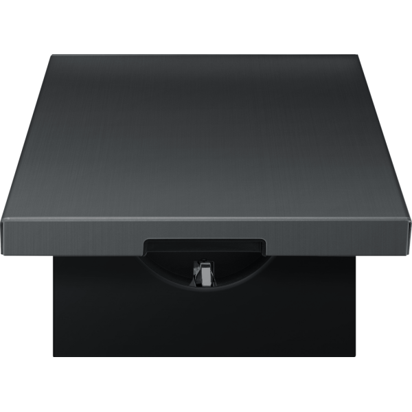 Накладка для розетки Schuko с заземлением,  с крышкой,  16A 250 В~,  вороненая сталь,  серия R98 METAL