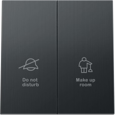 Клавиша 2-я с символами DND/MUR,  вороненая сталь,  серия R98 METAL