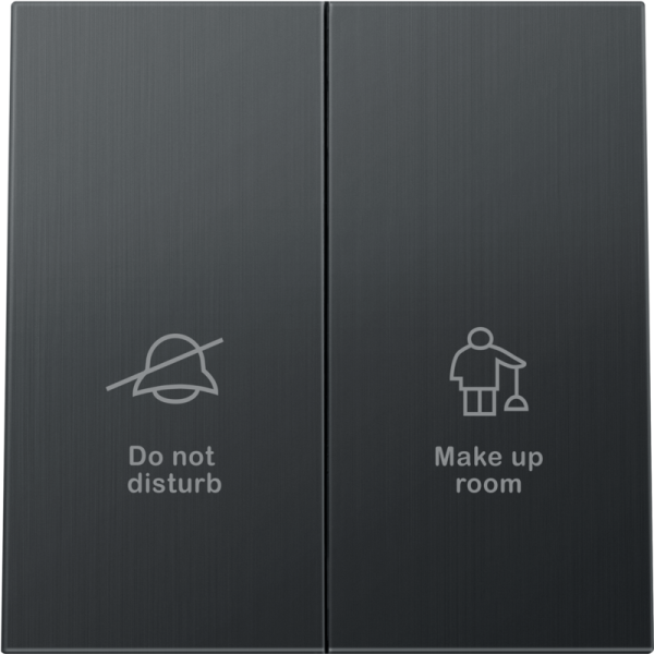 Клавиша 2-я с символами DND/MUR,  вороненая сталь,  серия R98 METAL