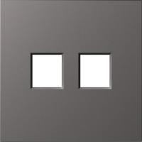 Накладка 2-я для розеток RJ45, TV, SAT,  матовый титан,  серия S08