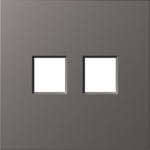 Накладка 2-я для розеток RJ45, TV, SAT,  матовый титан,  серия S08
