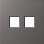 Накладка 2-я для розеток RJ45, TV, SAT,  матовый титан,  серия S08
