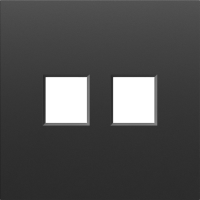 Накладка 2-я для розеток RJ45, TV, SAT,  черный графит,  серия S08