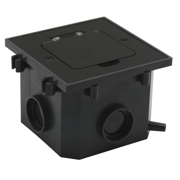 Лючок Surface 2 мод. (1 мод. 45х45 мм.),  антрацит,  IP44,  (с уст. набором)