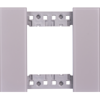 Декоративная рамка 2 модуля,  серое матовое стекло