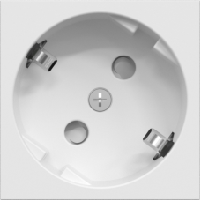 Розетка 2К+З нем.ст.,  45 гр.,  с з/ш,  пл.,  бел. (45х45мм),  соединительный адаптер,  серия (тип)