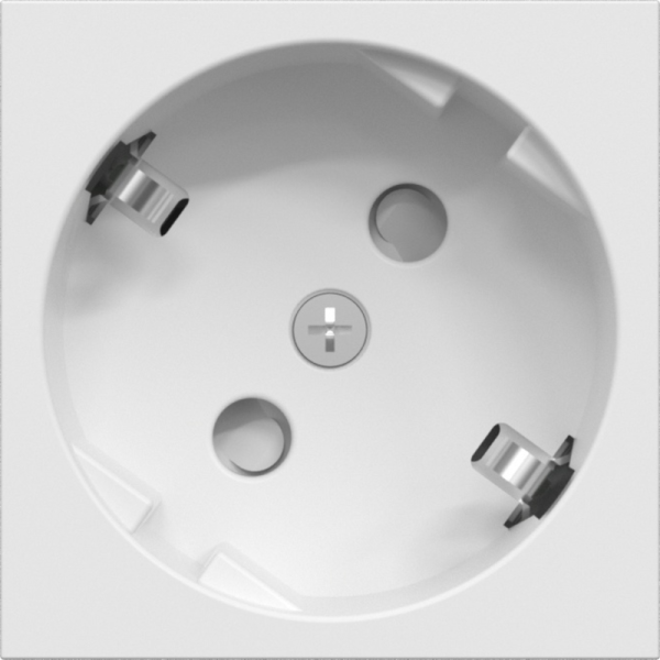 Розетка 2К+З нем.ст.,  45 гр.,  с з/ш,  пл.,  бел. (45х45мм),  соединительный адаптер,  серия (тип)