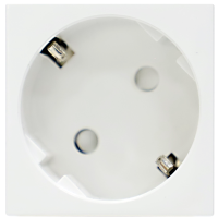 Розетка 2К+З нем.ст.,  45 гр.,  с з/ш,  бел. (45х45мм)