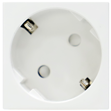 Розетка 2К+З нем.ст.,  45 гр.,  с з/ш,  бел. (45х45мм)