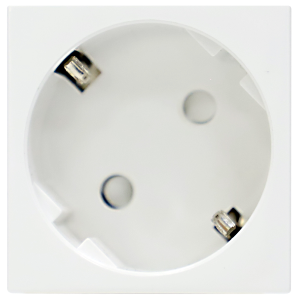 Розетка 2К+З нем.ст.,  45 гр.,  с з/ш,  бел. (45х45мм)