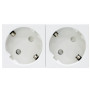 Розетка 2х2К+З нем.ст.,  45 гр.,  с з/ш,  бел. (90х45мм),  серия (тип) DF6