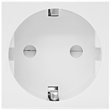 Розетка 2К+З нем.ст.,  в/заж.,  с з/ш,  бел. (45х45мм)
