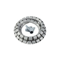 Пластиковый органайзер для кабеля,  диаметр 28мм,  длина 2м,  серый