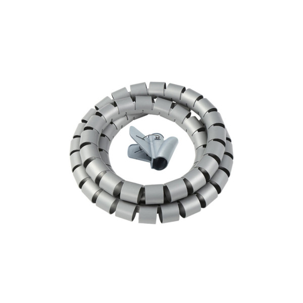 Пластиковый органайзер для кабеля,  диаметр 28мм,  длина 2м,  серый