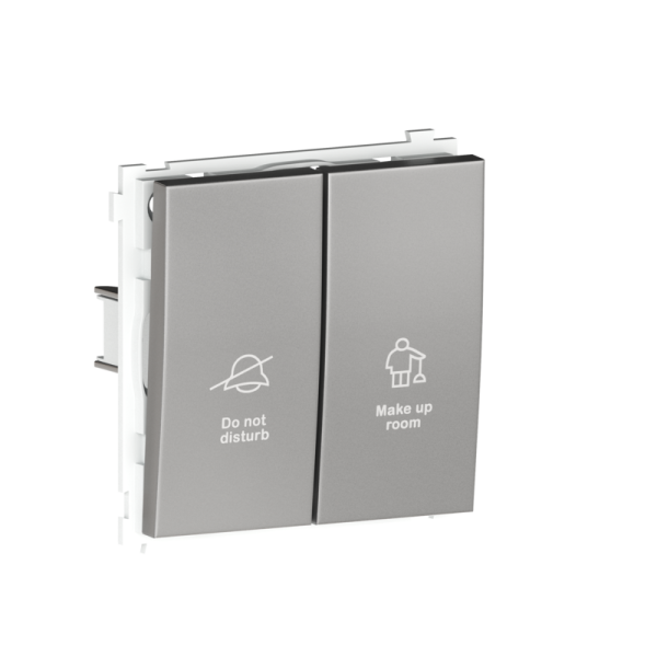 Выключатель с символами DND/MUR,  благородная сталь Donel R98 Metal