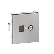 Розетка TV (папа),  простая,  благородная сталь Donel R98 Metal