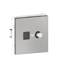 Розетка TV/SAT (F-разъём,  простая),  благородная сталь Donel R98 Metal