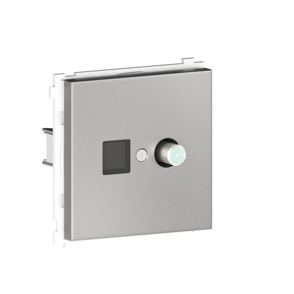 Розетка TV/SAT (F-разъём,  простая),  благородная сталь Donel R98 Metal