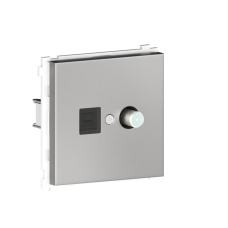 Розетка комбинированная RJ45 (cat.6/ClassE-8) + SAT (F-разъём,  простая),  благородная сталь Donel R98 Metal