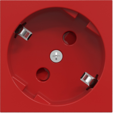 Розетка 2К+З нем.ст.,  45 гр.,  с з/ш,  пл.,  крас. (45х45мм),  соединительный адаптер