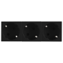 Розетка 3х2К+З нем.ст.,  45 гр.,  с з/ш,  черн. (135х45мм),  серия (тип) DF6