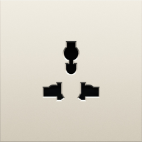 Накладка для  розетки мультистандарт,  со шторками 16A 250 В~,  слоновая кость,  серия S08