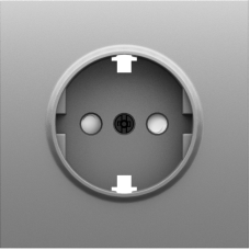 Накладка для розетки Schuko с заземлением,  со шторками 16A 250 В~,  серый графит,  серия S08