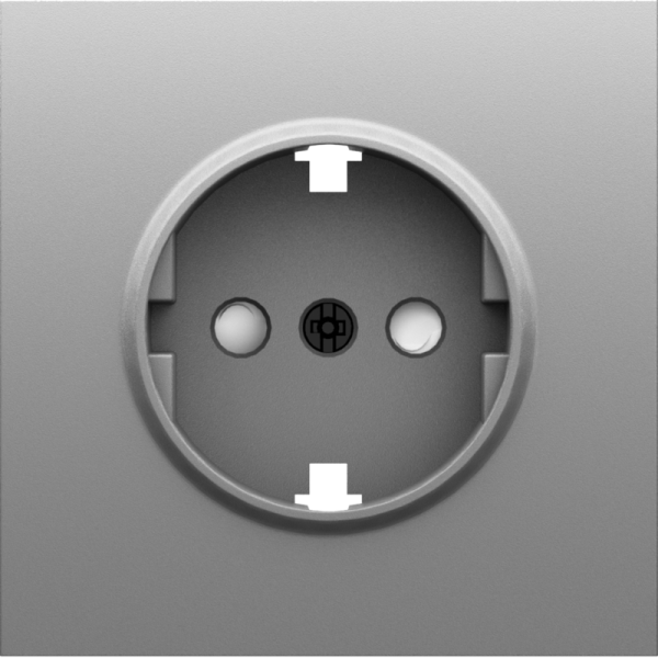 Накладка для розетки Schuko с заземлением,  со шторками 16A 250 В~,  серый графит,  серия S08