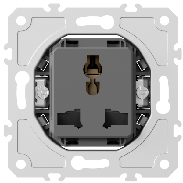 Механизм универсальной розетки мультистандарт 16А 250В~ на винтах,  серия DB