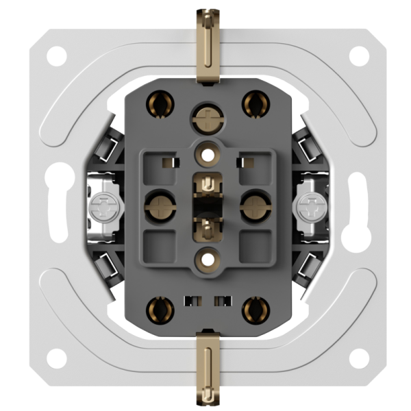 Механизм розетки двойной Schuko с заземлением 16А 250В~ на винтах,  серия DB