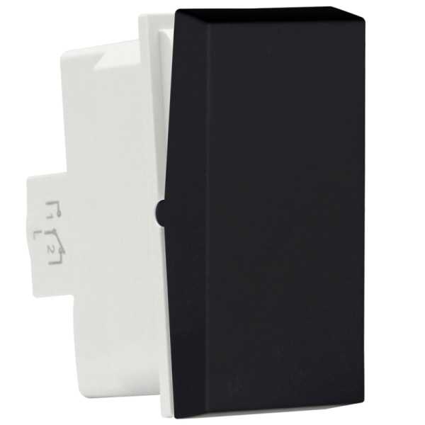 Переключатель 10А,  1 мод.,  черн. (22.5х45мм),  серия (тип) DA