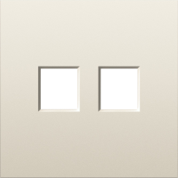 Накладка 2-я для розеток RJ45, TV, SAT,  слоновая кость,  серия S08