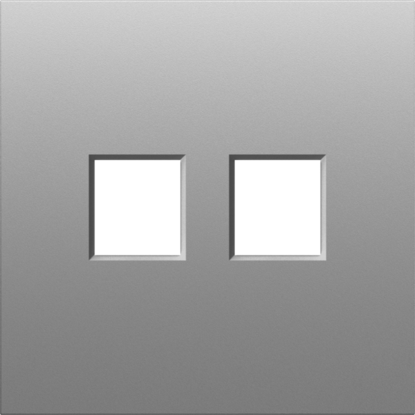 Накладка 2-я для розеток RJ45, TV, SAT,  серый графит,  серия S08