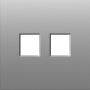 Накладка 2-я для розеток RJ45, TV, SAT,  серый графит,  серия S08