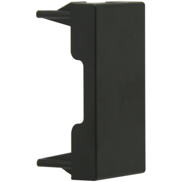 Заглушка 1 мод.,  черн. матовая  (22.5х45мм)