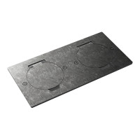 Лючок Surface 4 мод. (2 мод. 45х45 мм.),  круглая крышка,  оцинкованная сталь,  IP44