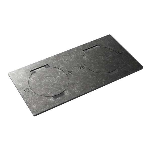 Лючок Surface 4 мод. (2 мод. 45х45 мм.),  круглая крышка,  оцинкованная сталь,  IP44