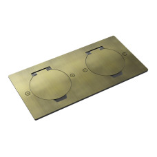Лючок Surface 4 мод. (2 мод. 45х45 мм.),  круглая крышка,  античная латунь,  IP44