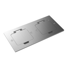 Лючок Surface 4 мод. (2 мод. 45х45 мм.),  полированное серебро,  IP44