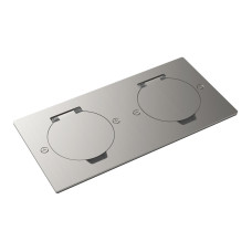 Лючок Surface 4 мод. (2 мод. 45х45 мм.),  круглая крышка,  никель,  IP44