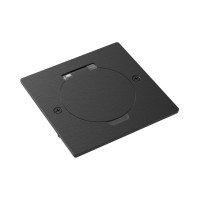 Лючок Surface 2 мод. (1 мод. 45х45 мм.),  круглая крышка,  антрацит,  IP44